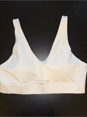 Nike White Dri-Fit Sports Bra Size L
